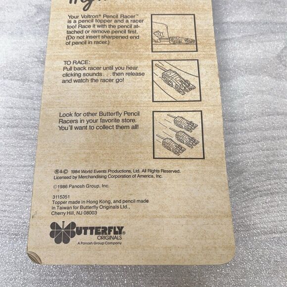 Vintage Voltron Defender Of The Universe Pencil Racer 1986 New EXTREMELY RARE - Picture 6 of 8